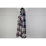 Tna Womens Red Black Cotton Long Sleeve Front Pocket Button Up Shirt Size XS Photo 5