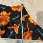 Hawaiian halter cropped top made in Hawaii black orange tropical Summer size L Size L Photo 4