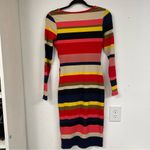 Plenty By Tracy Reese  Red Yellow Striped Ribbed Knit Dress Knee Length XS Photo 5