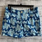 Lilly Pulitzer Women’s Jayne stretch blue elephant 7” shorts Size 2 Photo 0