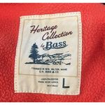 Heritage Collection By Bass Women's Size Large V Neck Fleece Hoodie Orange Photo 2
