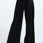 Good American NWT Women’s Pants Black Shimmer Pleated Pull On Size XS Small Photo 0
