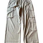 Abercrombie and Fitch Ultra High Rise Wide Leg Cargo Pants Tan Size 14R NEW Photo 0