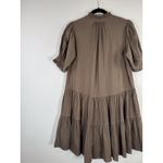 Apiece Apart  Womens Dress Brown Las Alturas Mini Tiered Puff Sleeve A Line XS Photo 8