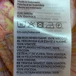 H&M Women's Floral Print V-Neck Puff Sleeve Drawstring Cropped Blouse Top Size M Photo 3