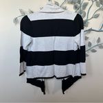 INC ❤️ black & cream wide stripe open front cardigan sweater EUC Large CL… Photo 1