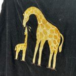 Vintage Christopher & Banks Corduroy Dress‎ with Giraffes Black Size 14 Photo 2