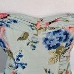 Nanette Lepore Size 4 Belle Fleur Strapless Floral Dress Tie Pockets Linen Silk Photo 4