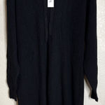 The Drop Womens Large Claudia Black Ribbed Sweater Dress Hooded Preppy NEW Photo 0