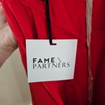 Fame and Partners  Elegant Red Maxi Dress V-Neck Formal Prom Long Wedding Ball Photo 11