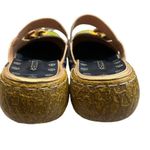 SOCOFY Vintage Colorful Leather Hollow Out Backless Flower Shoes Size 9 Photo 7