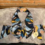 Urban Outfitters Kiss the Sky ‎ Outfitters NWT Lace-up Wrap Halter Scarf Top Blue Size M Photo 0