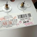 White House | Black Market WHBM Brown Wood Clear Rhinestone Dangle Drop Pierced Earrings NWT Photo 5