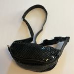 BLACK METAL MESH WAIST BELT BAG AWESOME FANNY PACK 8”X 3” VEGAN ADJUSTABLE STRAP Photo 1
