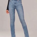 Abercrombie & Fitch 90s Slim Straight Ultra High Rise Curve Love 28/6 Raw Hem Photo 0
