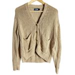 Ralph Lauren Polo  Tan Beige Linen Knit Button Front Cardigan Sweater Size Small Photo 3