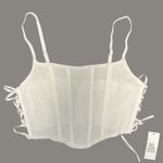 Gilly Hicks NWT Cotton Side Lace up Corset Size Small Photo 4