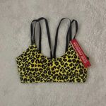 Good American Animal Print Yellow & Black Sports Bra, Size: 0 Photo 1