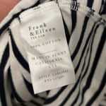 Frank & Eileen 100% Cotton White Navy Striped Lauren Polo Mini Dress Size Medium Photo 5