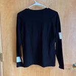 J'Envie New York Checkerboard Long Sleeve Top Knit Pullover Small Black Photo 2