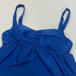 Alex Marie Womens Tankini Top Padded Loose Swimsuit Solid Blue Size 10 Photo 1