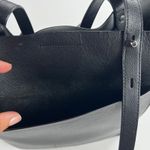 Rebecca Minkoff Stella North South Tote Bag Black Pebbled Leather Silver Lining Photo 6