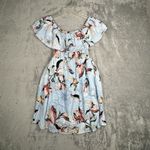 Cupcakes and Cashmere Dress Womens Small Blue Pink Floral Flower Casual Bloom Photo 2