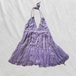 light pastel purple polka dot beachy halter dress Size M Photo 0