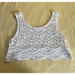 Lucet Crochet Crop Top Size M/L Cream Festival Beach Party Size L Photo 1
