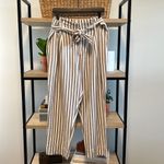 Madewell High-Rise Paper Bag Linen Blend Pant, 12 Photo 1