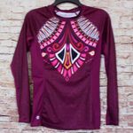 Athleta | Purple Paisley Long Sleeve Swim Rashguard Photo 0
