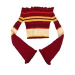 Somedays Lovin Some Days Lovin - Even Closer Knitted Stripe Off The Shoulder Top in Red Yellow Photo 2