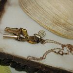 Vintage 12K Gold Moveable Intricate Pendant Necklace 14K GF Chain Pearl Accents Photo 6