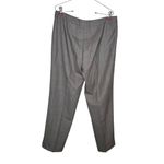 Escada Women's Dress Pants Check Wool Trousers Relaxed Flat front Grey Sz. 44 Gray Size undefined Photo 4