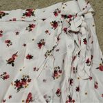 Ultra Flirt Floral faux Wrap Skirt - White and Red Photo 1