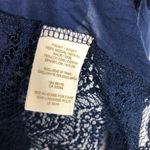 Free People  Easy Breezy Jersey Lace Back Tee Smal Navy Blue Long Sleeve Photo 5