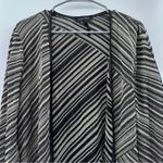 Escada Cream & Black Striped Open Knit 3/4 Sleeve Sweater Cardigan Size 44 Photo 1