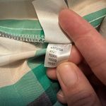 Ann Taylor  Plaid Slit Neck Top In Bright Kelly Green Size M Photo 5