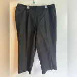 Briggs New York  women’s Black wide Leg Pleated capri‎ Size 16 business casual Photo 1