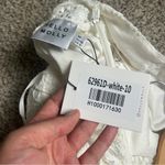 Hello Molly NWT White Sheath Mini Dress V-Neck Flutter Lace Bachelorette Bridal Photo 11