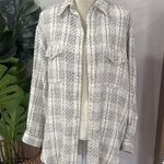 IRO Paris tweed open front shirt jacket with pearl snap buttons Photo 0