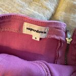 superdown Pink Denim Strapless Denim Bustier Top Photo 2