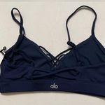Alo Yoga NWT Interlace Sports Bra Navy Blue Size S Photo 5