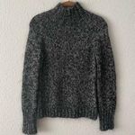 EXPRESS Metallic Mock Neck Sweater Black & Silver Size Medium by  Photo 0