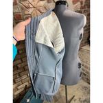 blazer blue geometric double knit polyester blue Size L Photo 10