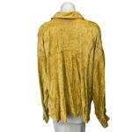 Isabel Marant Fanao Yellow Gold Corduroy Velvet Long Sleeve Button Up Shirt Top Photo 4