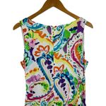 Lauren Ralph Lauren Purple Multi Paisley Faux Wrap Midi Crepe Dress Size 6 Job Photo 8