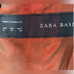 ZARA  Faux Fur Wool Cashmere Blend Waistcoast Vest Long Burgundy Rust size Medium Photo 8