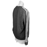 Adidas  Women's Grey Striped Long Sleeve Logo Pullover Sweatshirt Sweater Top L Photo 2