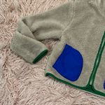 Urban Outfitters Teddy Jacket with Blue Pockets and Green Trim Photo 4
